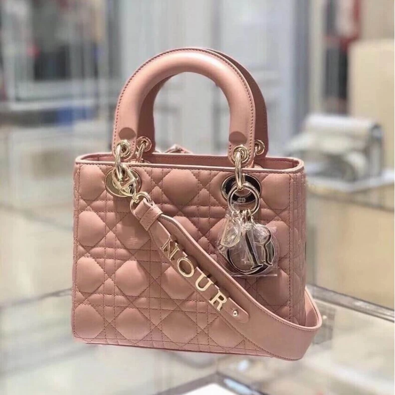 The Lady D Christian Dior My Lady Dior Bag Blush Cannage Lambskin