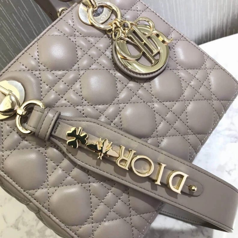 Replica ysl bags Wide, adj Christian Dior My Lady Dior Bag Steel Gray Cannage Lambskin