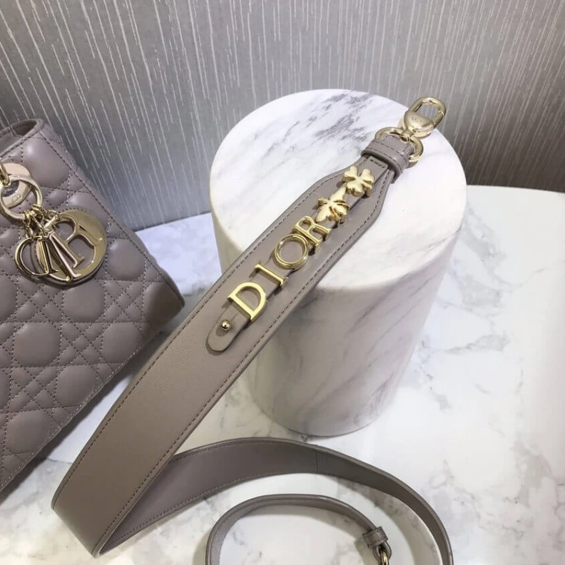 Replica ysl bags Wide, adj Christian Dior My Lady Dior Bag Steel Gray Cannage Lambskin