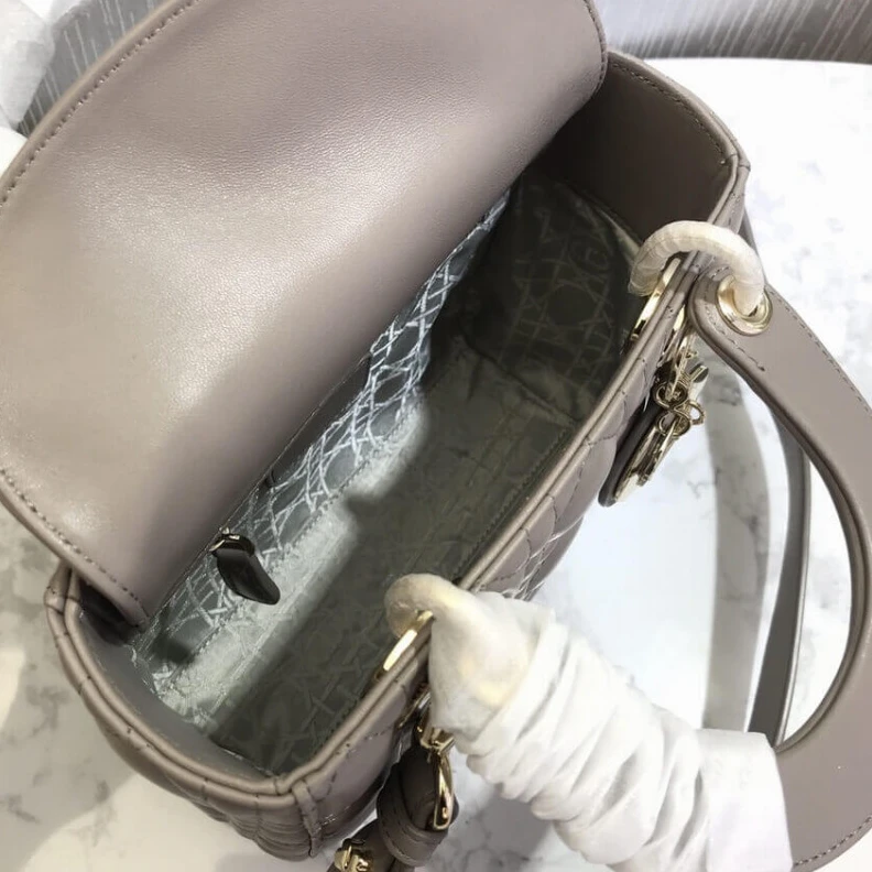 Replica ysl bags Wide, adj Christian Dior My Lady Dior Bag Steel Gray Cannage Lambskin