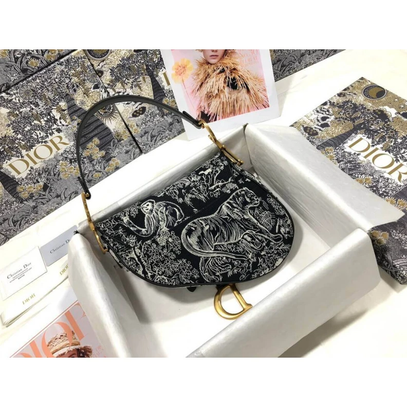 High quality replica bags Maria Graz Christian Dior Saddle Bag Blue Toile de Jouy Reverse Jacquard