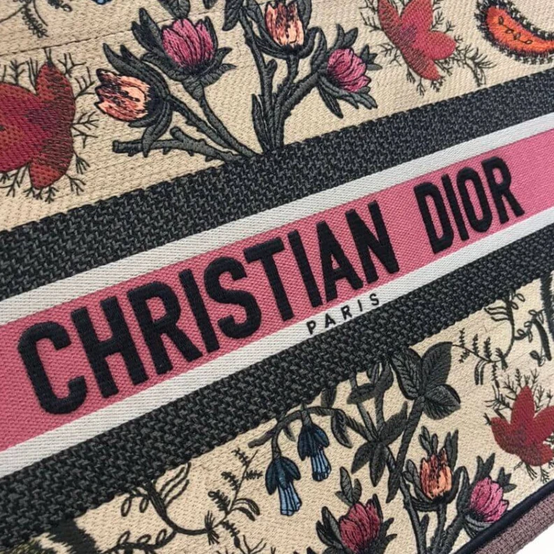 Replica bags The Dior B Christian Dior Small Book Tote Broderie Flowers Multicolore