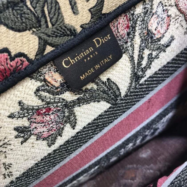 Replica bags The Dior B Christian Dior Small Book Tote Broderie Flowers Multicolore