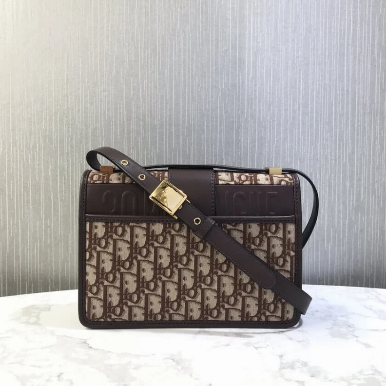 High quality replica bags Adjustabl Dior 30 Montaigne Chain Bag Burgundy Oblique Jacquard