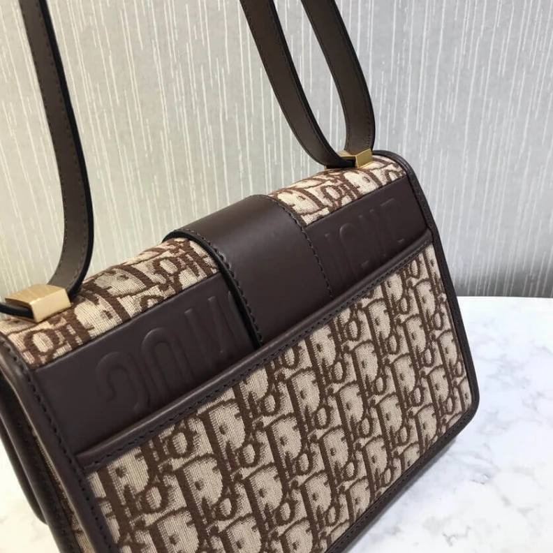High quality replica bags Adjustabl Dior 30 Montaigne Chain Bag Burgundy Oblique Jacquard