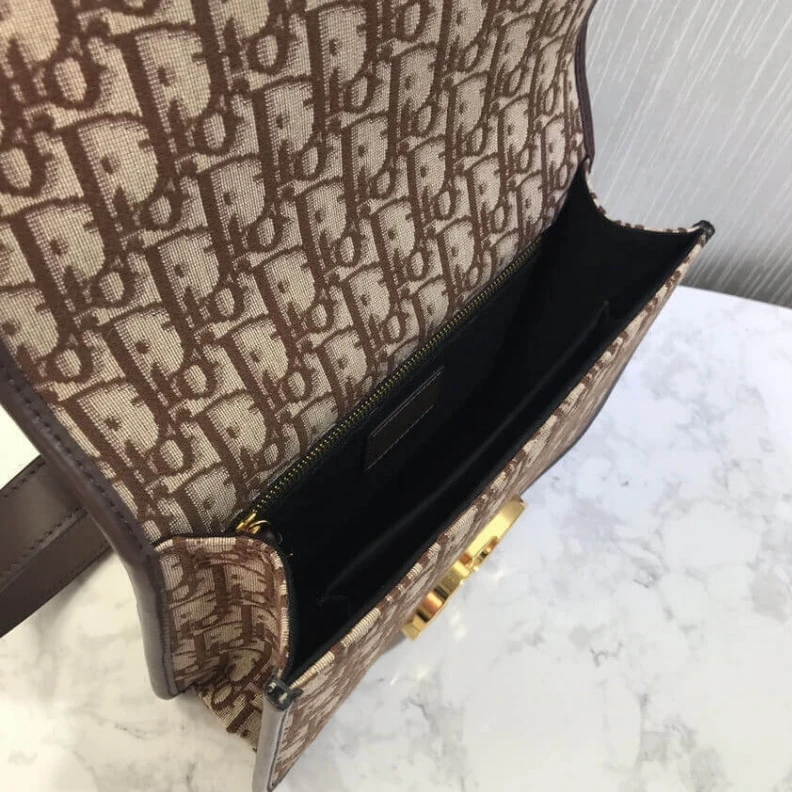 High quality replica bags Adjustabl Dior 30 Montaigne Chain Bag Burgundy Oblique Jacquard