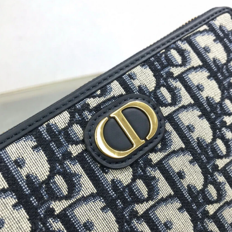 Lv belts replica Blue Dior Dior 30 Montaigne Wallet Blue Oblique Jacquard