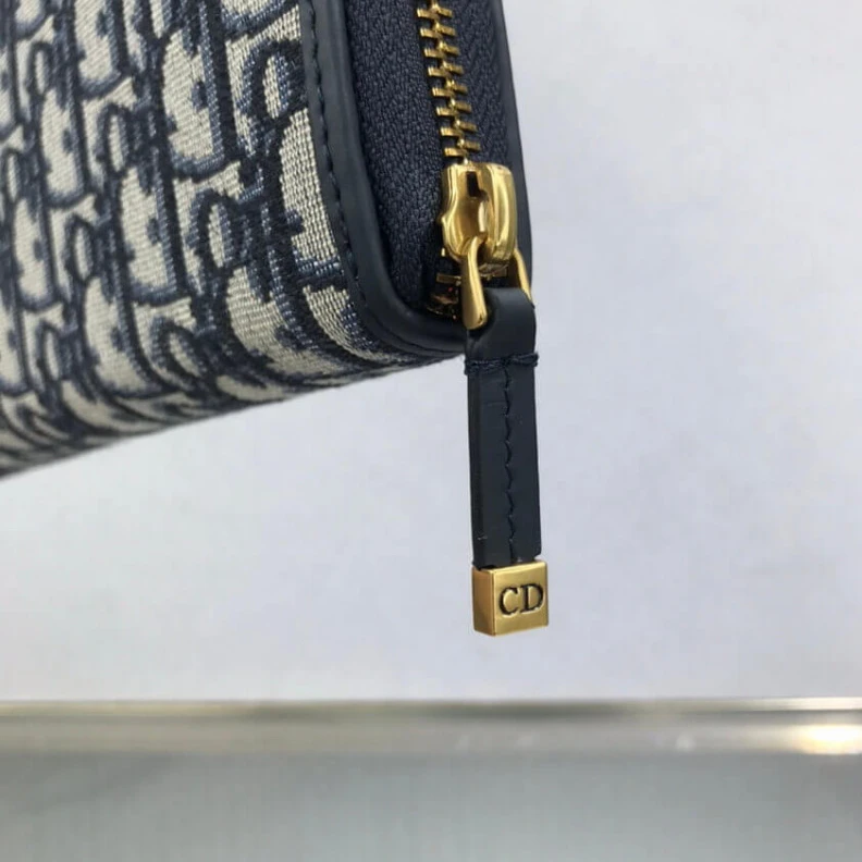 Lv belts replica Blue Dior Dior 30 Montaigne Wallet Blue Oblique Jacquard
