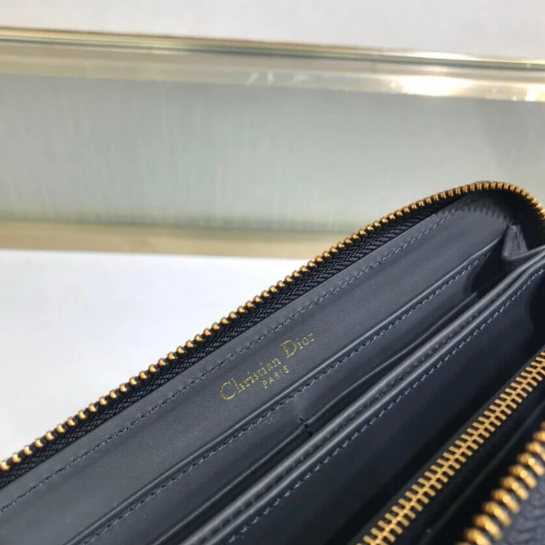Lv belts replica Blue Dior Dior 30 Montaigne Wallet Blue Oblique Jacquard