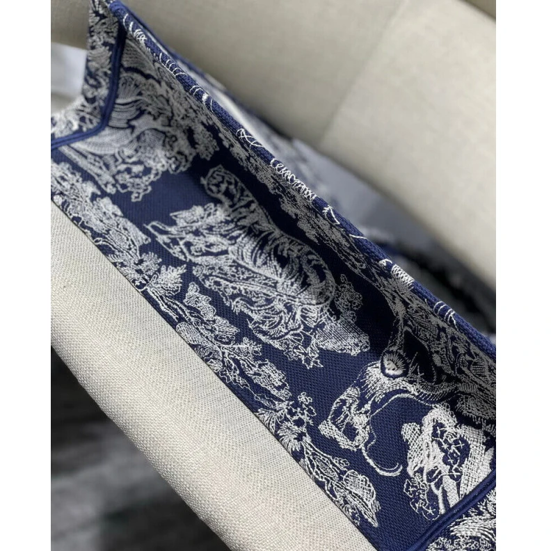 Replica bags 41.5 x 35 Dior Book Tote Blue Toile de Jouy Reverse Embroidery