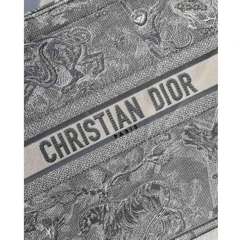 Replica bags lv 41.5 x 35 Dior Book Tote Gray Toile de Jouy Reverse Embroidery