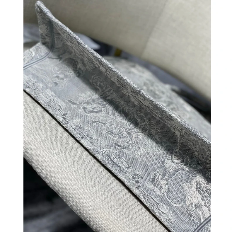 Replica bags lv 41.5 x 35 Dior Book Tote Gray Toile de Jouy Reverse Embroidery