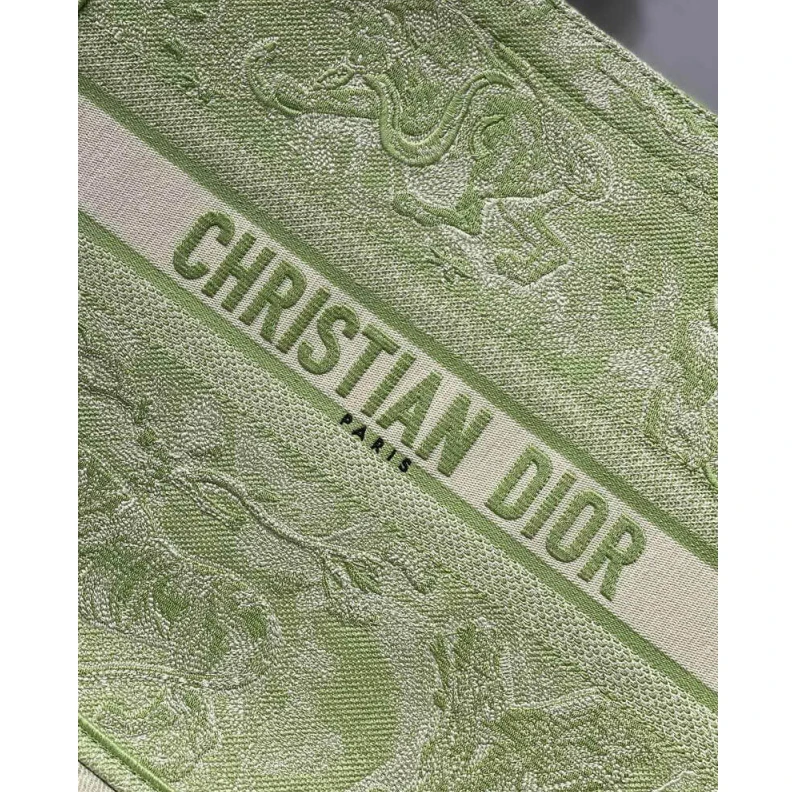 Replica bags 41.5 x 35 Dior Book Tote Lime Toile de Jouy Reverse Embroidery