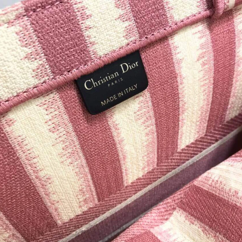 Louis vuitton locations The Dior B Dior Book Tote Pink D-Stripes Embroidery