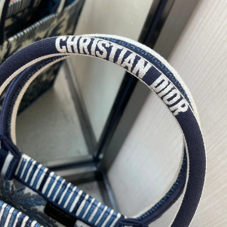 Replica bags 'Christia Dior Book Tote in Blue Palms Embroidery