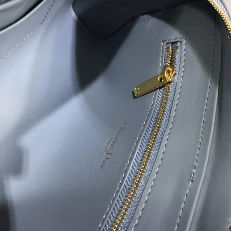 Shop shoulder bags Removable Dior Caro Double Pouch Cloud Blue Supple Cannage Calfskin