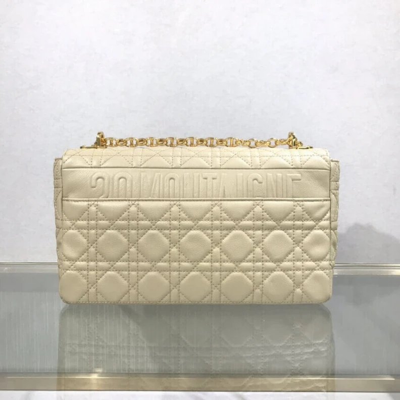 Replica valentino bags The new Di Dior Large Caro Bag Beige Supple Cannage Calfskin