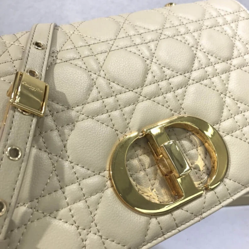 Replica valentino bags The new Di Dior Large Caro Bag Beige Supple Cannage Calfskin