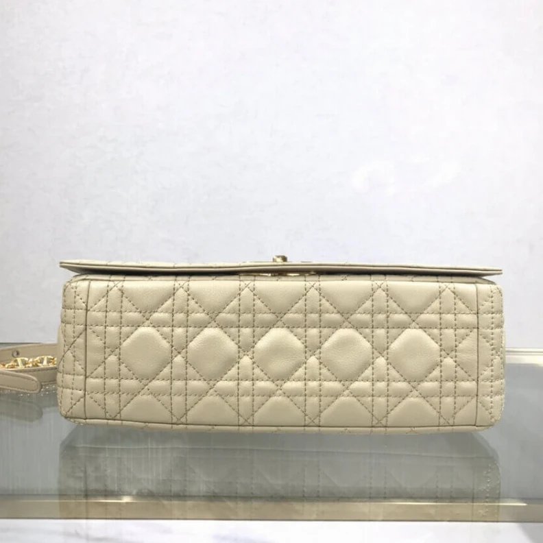 Replica valentino bags The new Di Dior Large Caro Bag Beige Supple Cannage Calfskin