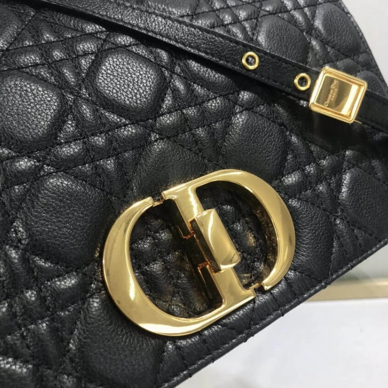Replica bags 28 x 17 x Dior Large Caro Bag Black Supple Cannage Calfskin