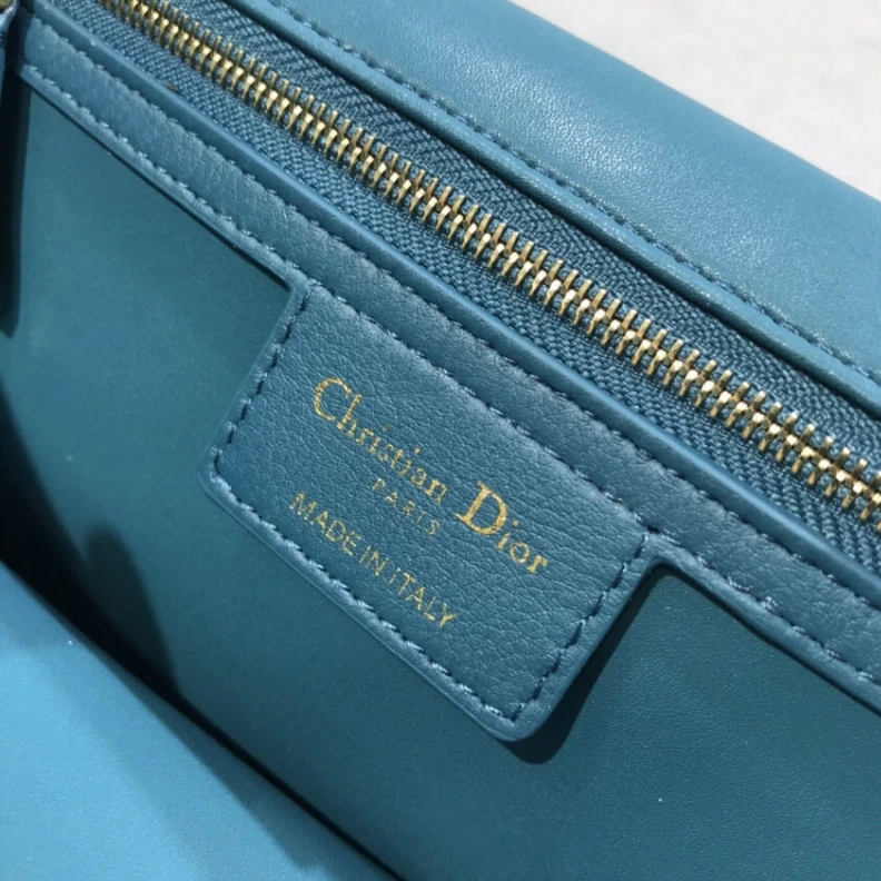 Replica ysl bags Interior Dior Large Caro Bag Ocean Blue Supple Cannage Calfskin