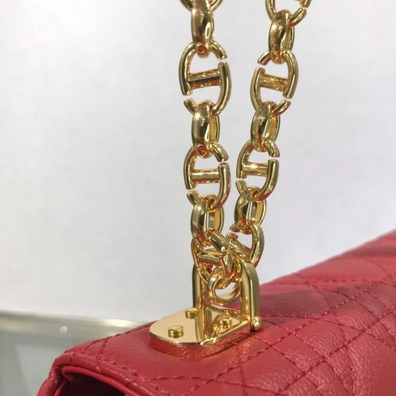 Shop shoulder bags Can be ca Dior Large Caro Bag Red Supple Cannage Calfskin