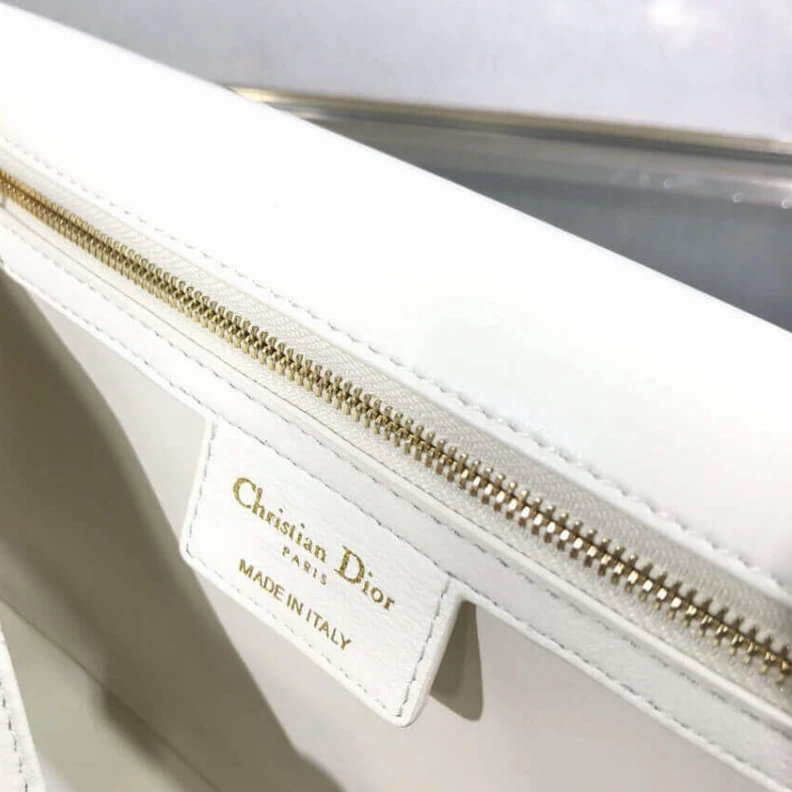 Replica bags Adjustabl Dior Large Caro Bag White Supple Cannage Calfskin