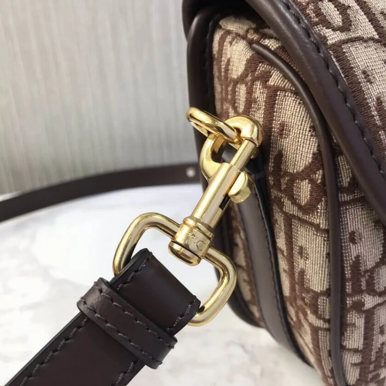 High quality replica bags Back pock Dior Medium Bobby Bag Brown Oblique Jacquard