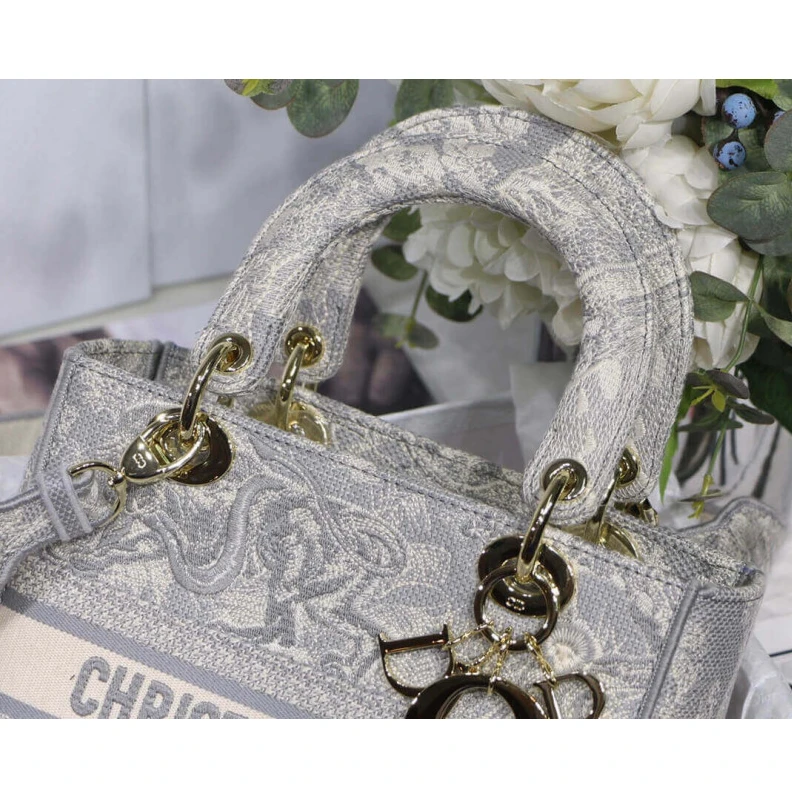 Louis vuitton locations 24 x 20 x Dior Medium Lady D-Lite Bag Gray Toile de Jouy Reverse Embroidery