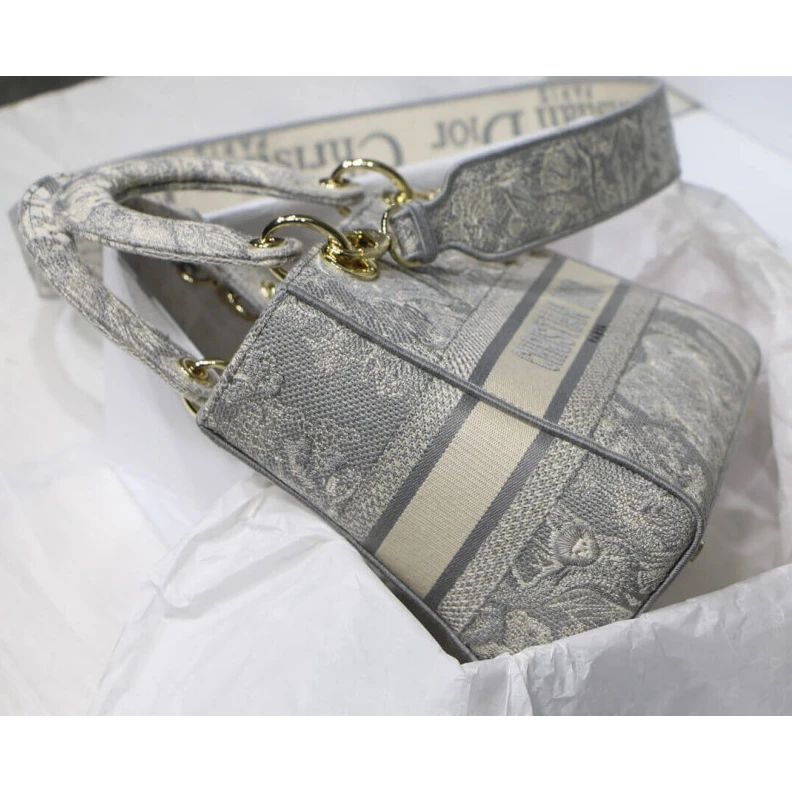 Louis vuitton locations 24 x 20 x Dior Medium Lady D-Lite Bag Gray Toile de Jouy Reverse Embroidery