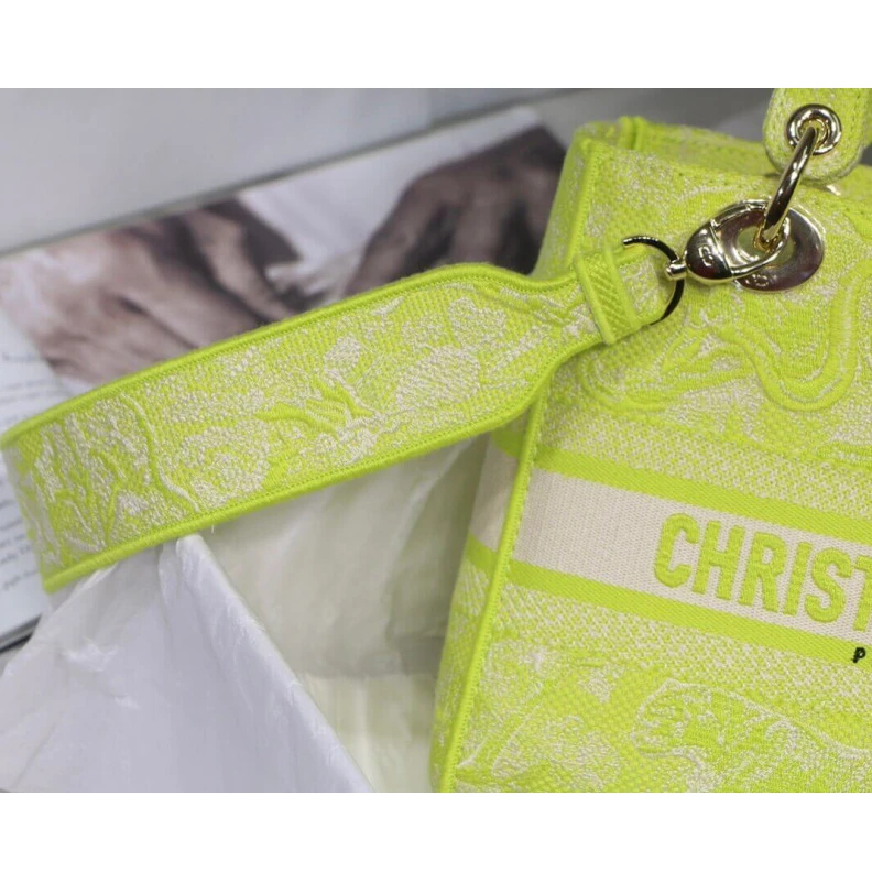 Replica bags The bag m Dior Medium Lady D-Lite Bag Lime Toile de Jouy Reverse Embroidery