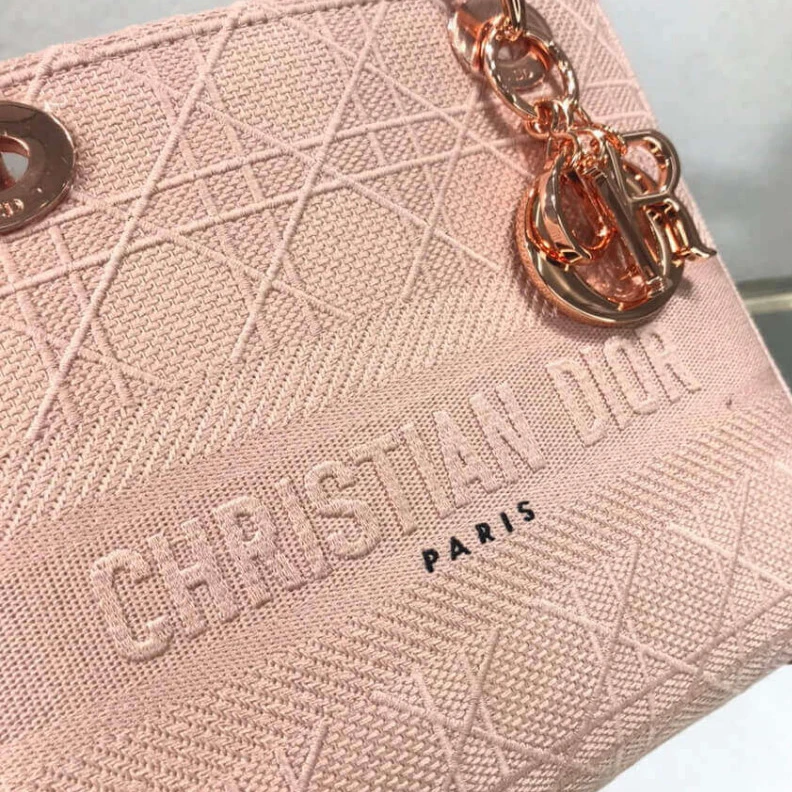 Replica bags lv Large, re Dior Medium Lady D-Lite Bag Pink Cannage Embroidered