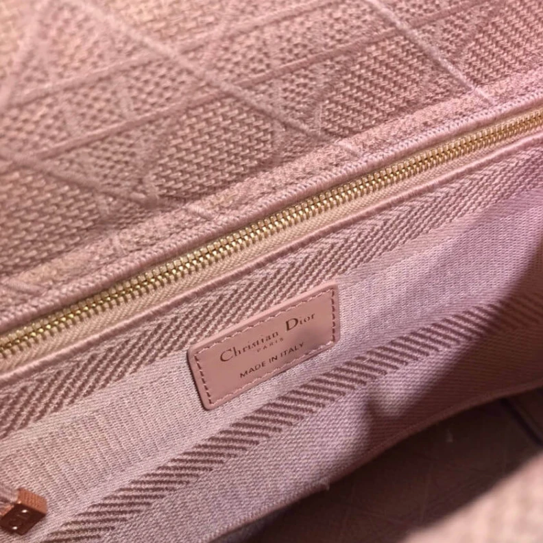 Replica bags lv Large, re Dior Medium Lady D-Lite Bag Pink Cannage Embroidered