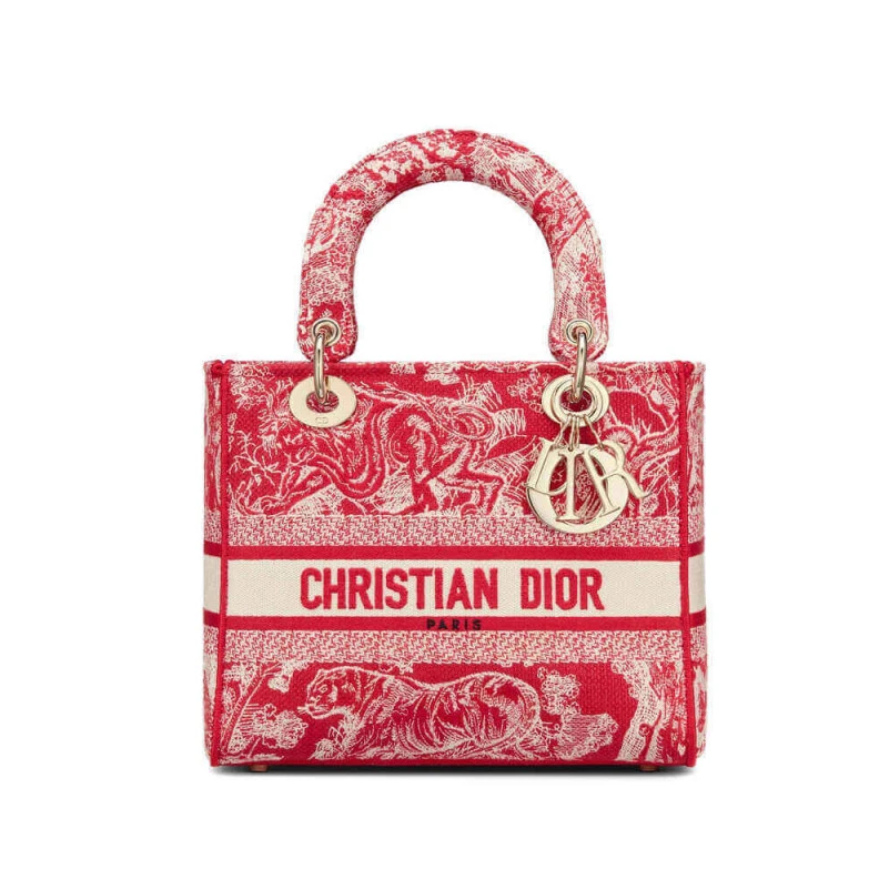 Dust bag Dior Medium Lady D-Lite Bag Raspberry Toile de Jouy Reverse Embroidery