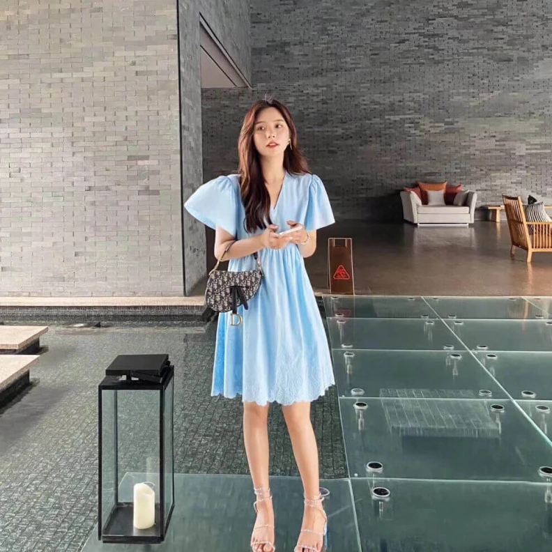 High quality replica bags 21 x 18 x Dior Mini Saddle Bag Blue Oblique Jacquard