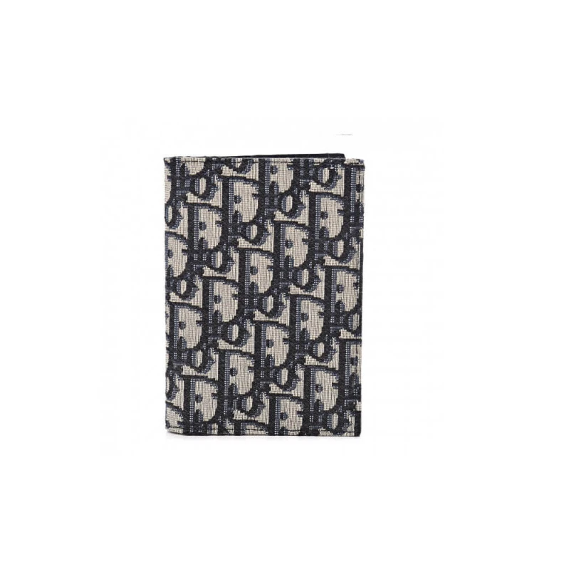 This styli Dior Oblique Passport Holder Blue