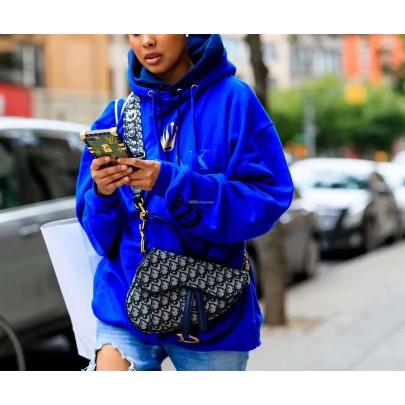 Replica ysl bags The iconic Dior Saddle Bag Blue Oblique Jacquard