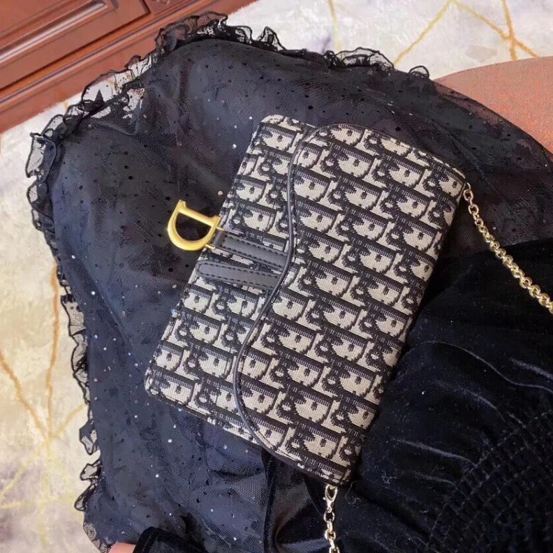 Replica valentino bags 22 x 14.5 Dior Saddle Pouch Blue Oblique Jacquard