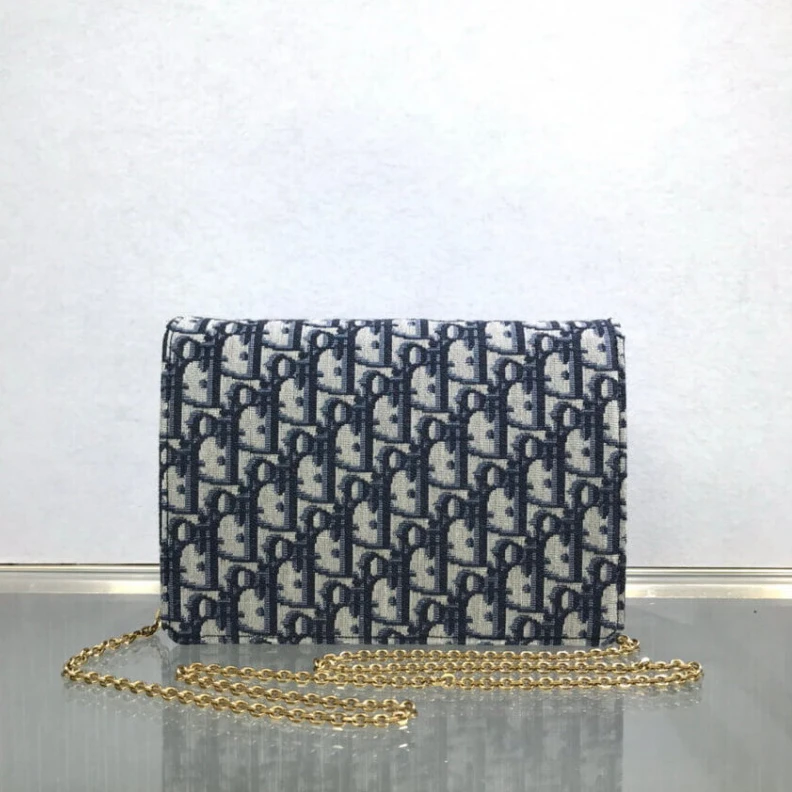 Replica valentino bags 22 x 14.5 Dior Saddle Pouch Blue Oblique Jacquard
