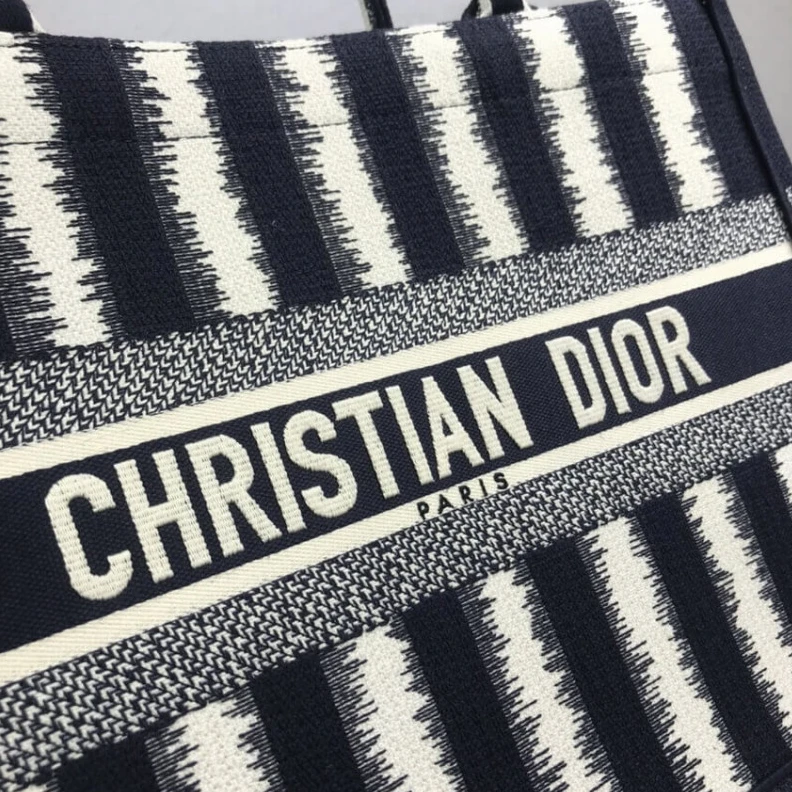 Replica valentino bags 'Christia Dior Small Book Tote D-Stripes Embroidery