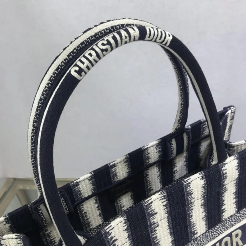 Replica valentino bags 'Christia Dior Small Book Tote D-Stripes Embroidery