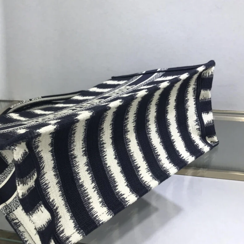 Replica valentino bags 'Christia Dior Small Book Tote D-Stripes Embroidery