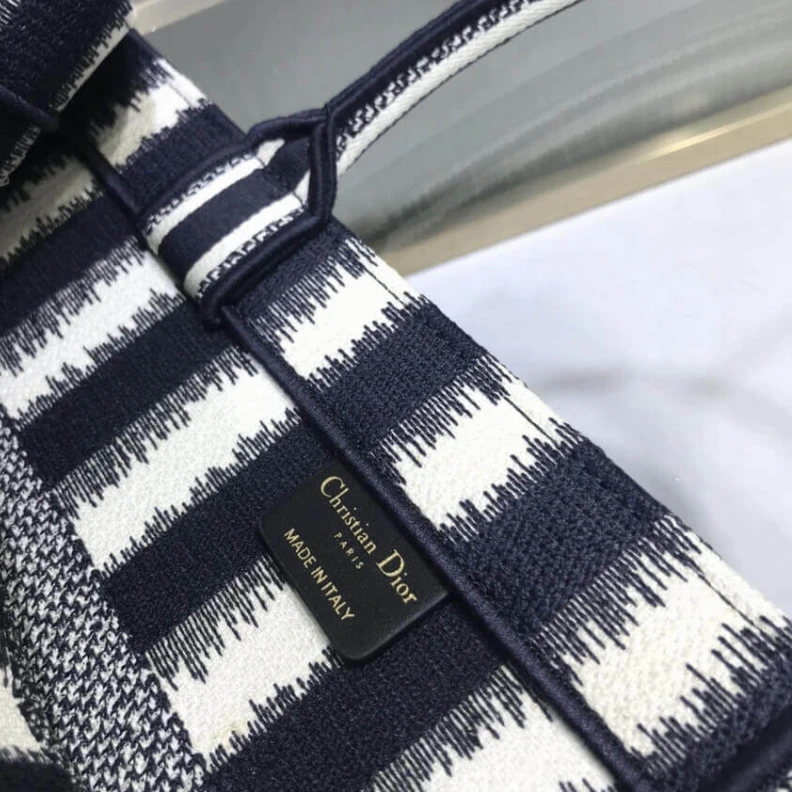 Replica valentino bags 'Christia Dior Small Book Tote D-Stripes Embroidery