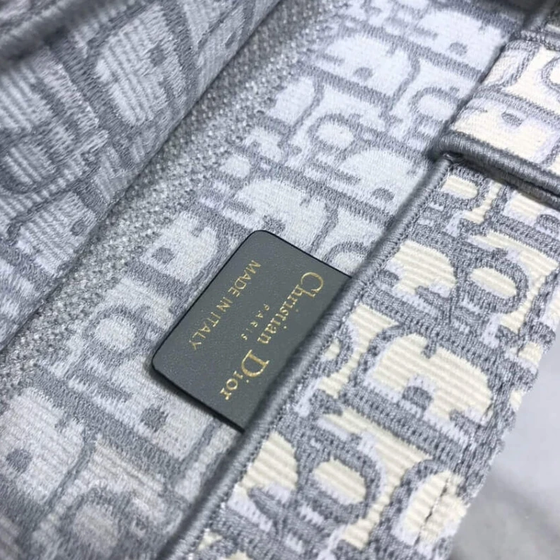 Replica bags May be ca Dior Small Book Tote Grey Oblique Embroidery