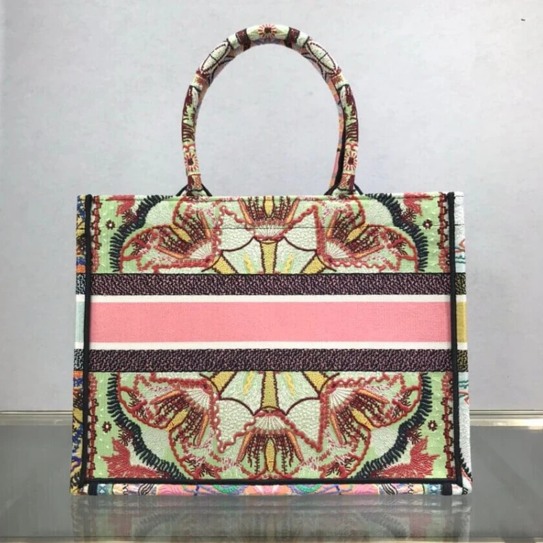 Replica valentino bags The Dior B Dior Small Book Tote Multicolor In Lights Embroidery