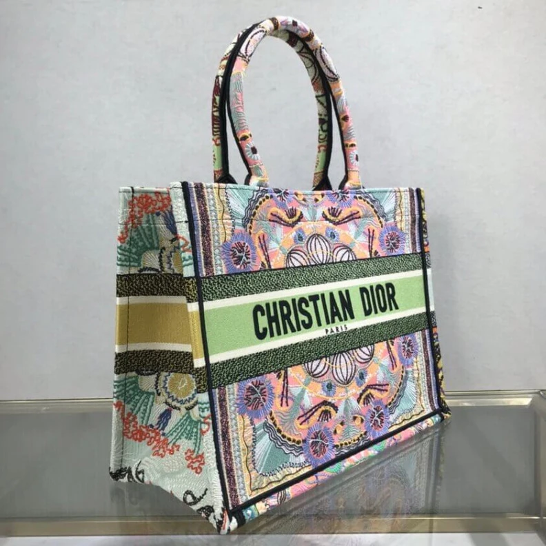 Replica valentino bags The Dior B Dior Small Book Tote Multicolor In Lights Embroidery