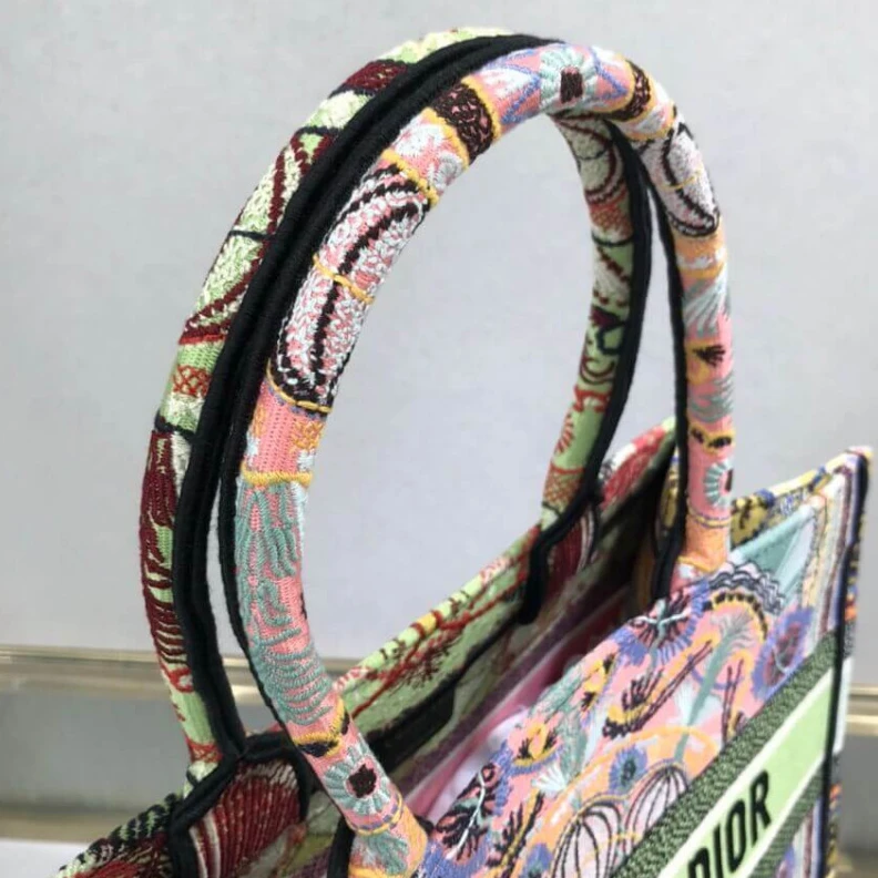 Replica valentino bags The Dior B Dior Small Book Tote Multicolor In Lights Embroidery