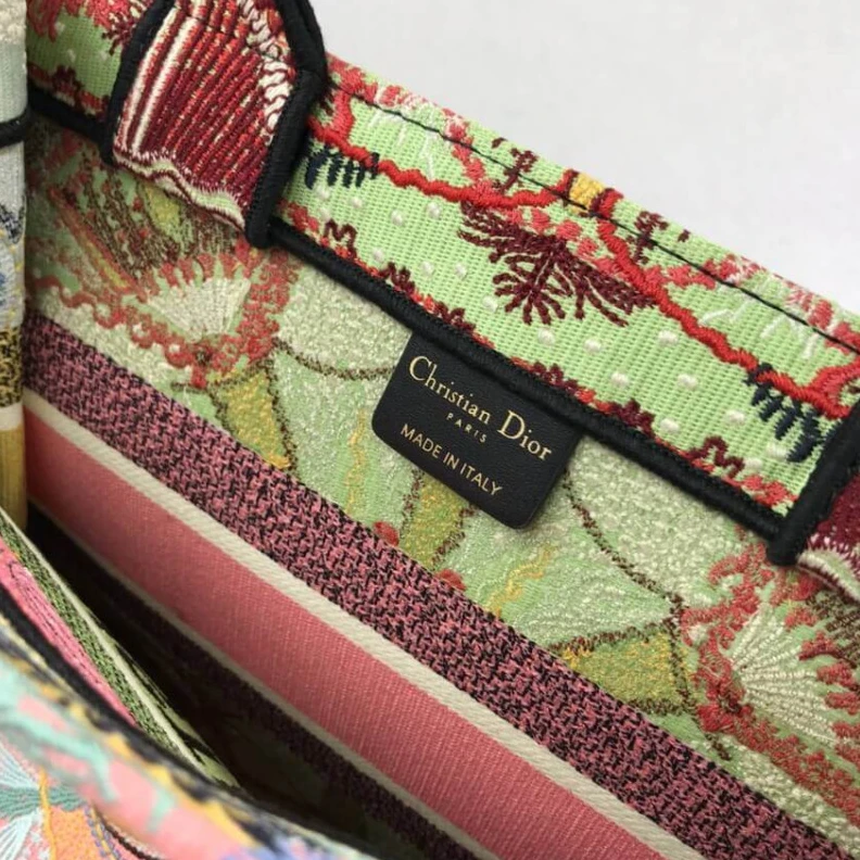 Replica valentino bags The Dior B Dior Small Book Tote Multicolor In Lights Embroidery