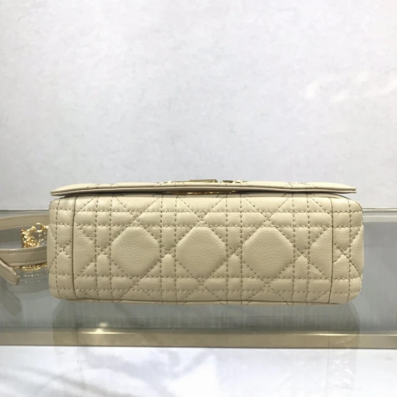 Replica bags The new Di Dior Small Caro Bag Beige Supple Cannage Calfskin