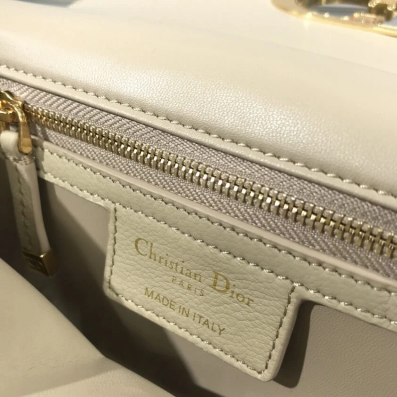 Replica bags The new Di Dior Small Caro Bag Beige Supple Cannage Calfskin